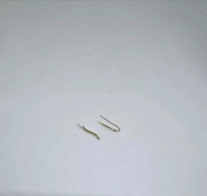 Solid 14K Yellow Gold Small Hammered Arch Earrings U Shape Gold 1.3g - Picture 1 of 8