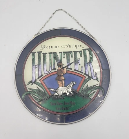 Gone Hunting Suncather Stained Glass hanging 6.5" diameter-Hunter-Gone Cover