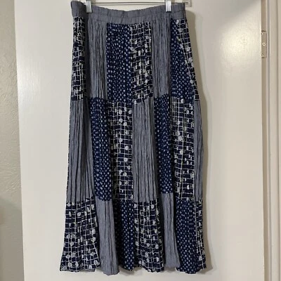 Falda Stonebridge Maxi Escoba Talla Grande 1X Boho Fluida Hippie Retro Azul Marino Foto 1 de 4