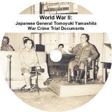 World War II: Japanese General Tomoyuki Yamashita War Crime Trial Documents