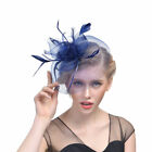 Women Fascinator Feather Hat Hair Clip Church Wedding Party Headwear Headpiece