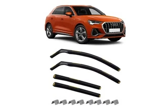 Wind Deflectors For AUDI Q3 mk2 2018 Onwards 5 Door 4pc Tinted Visors - Picture 1 of 6