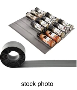 Banveno 10 Foot Roll Grey Spice Drawer Liner Cuttable Silicone w/ Measuring Tape - Picture 1 of 8