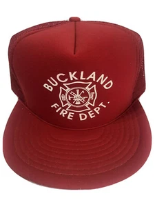 De colección Buckland, Ohio Departamento de Bomberos FD Gorra Gorra Roja Camionero Malla De Colección - Imagen 1 de 4