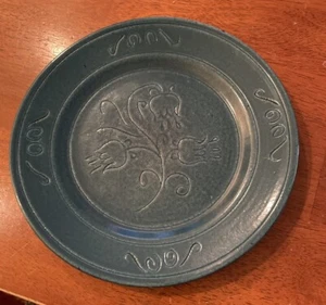 Stangl Pottery  Blue Terra Rose  Tulip Plate 9.5” EUC - Picture 1 of 3
