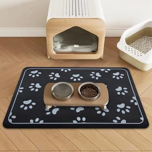 Pet Feeding Mat Dog and Cat Food Bowl Mat Absorbent Non-Slip Diatomite Dog Water - Picture 1 of 8