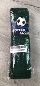 Soccer Socks Hunter Green Tall Soxnet Unisex Size Large 10-13 Pack Of 3 Pairs - Picture 1 of 13
