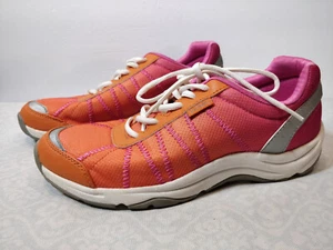 Vionic Alliance Walking Shoes Bright Orange Pink Comfort Lace Up Size 7 - Picture 1 of 6