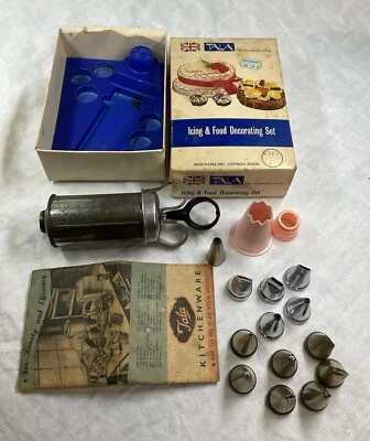Tala Icing Food Decorating Set 9705 Box Vintage Extra Tubes Bake Cake 13 Nozzles - Image 1 of 4