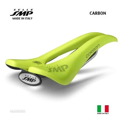 NUEVO Sillín Selle SMP CARBON: AMARILLO FLUO - ¡HECHO EN iTALY! Foto 1 de 3