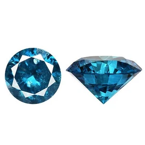 0.12Ct Excellent Round Shape 100% Certified Natural Blue Loose Diamond Pair - Picture 1 of 1