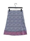 Roman Women's Midi Skirt UK 10 Purple Graphic Cotton with Elastane Midi A-Line
