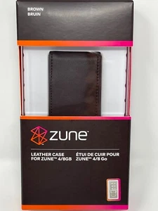 Microsoft Zune 4 & 8 GB MP3 Player Leather Case N4A-00001 X13-91391-03 Brown New - Picture 1 of 17