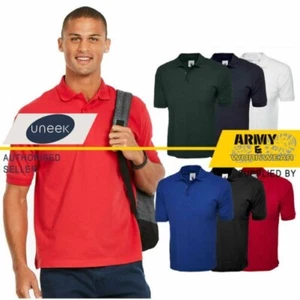 Uneek Herren Cotton Rich Poloshirt T-Shirt Uni Workwear Freizeit Uniform - Bild 1 von 7