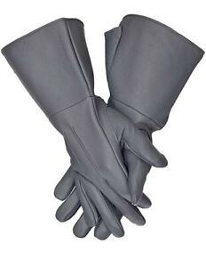 Men Leather Gauntlets Medieval Renaissance Larp Long Cuff Gloves