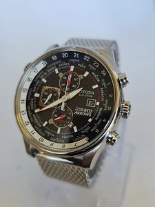 Citizen Eco Drive Red Arrows Chronograph Mesh Strap Watch For Men - Imagen 1 de 18