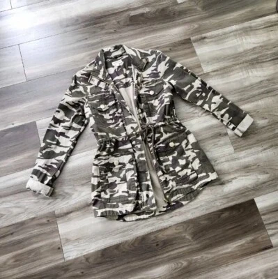 True Religion Camo Denim military army Jacket coat Women’s xs extra small Foto 1 de 4