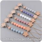 Dummy Clips Baby Pacifier Chain Wood Baby Teether Toys Straps  Children