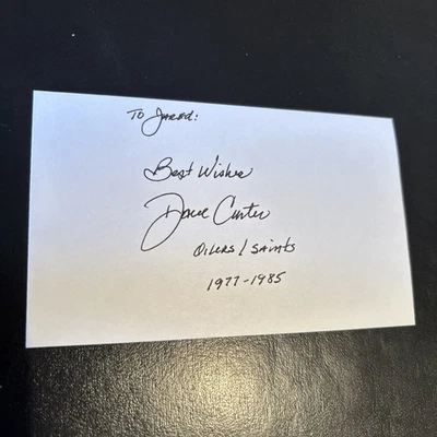 Dave Carter (W. KY) G/C, ‘77-84 Houston Oilers & ‘84-85 Saints, died in ‘21 @ 67 - Image 1 of 2