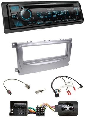 Kenwood Bluetooth USB CD Lenkrad DAB Autoradio für Ford Galaxy C-Max ab 2007 Foc - Bild 1 von 4
