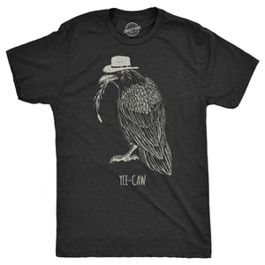 Camiseta Para Hombre Yee Caw Divertida Cuervo del Sur Broma Para Hombres - Imagen 1 de 7