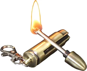 Durable Keychain Lighter - Waterproof Flint Fire Starter for Camping & BBQ - Picture 1 of 12