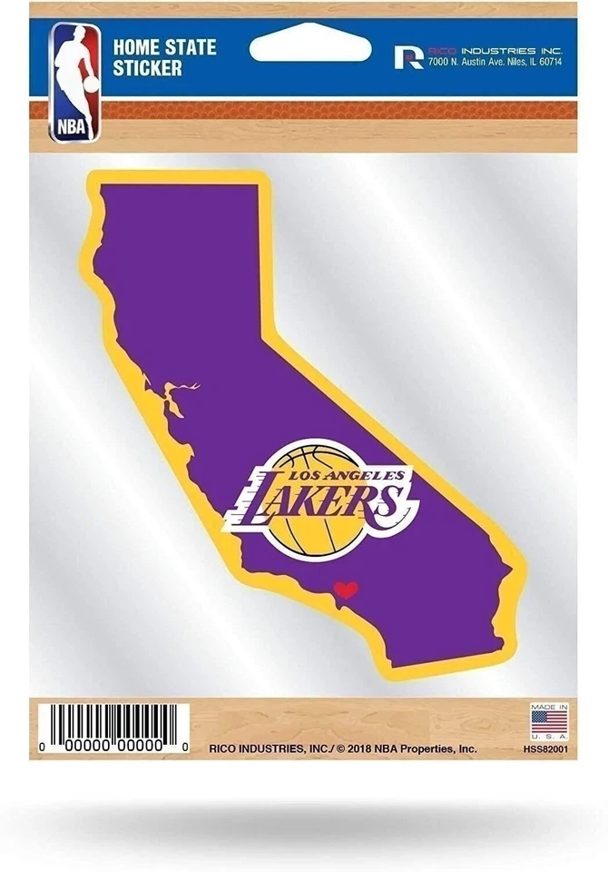 Los Angeles Lakers 5 Inch Sticker Decal, Home State Design, Flat Vinyl, Full... - Image 1 of 1