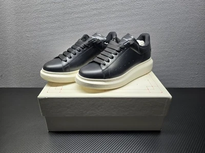 Zapatilla deportiva para mujer ALEXANDER McQUEEN 39 de cuero negro con cordones plataforma baja Foto 1 de 4