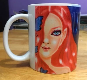 Red Hair Beautiful Fairy Princess Themed 11 Oz Ceramic Coffee or Tea Mug - Picture 1 of 4