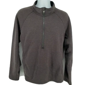 Spyder Mens Sweater XL 1/2 Zip Mock Neck Long Sleeve Pullover Brown Gray - Picture 1 of 8