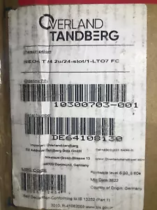 Overland Tandberg Neos T24 10300703-001 No. Discs 24 Slot Library New - Picture 1 of 3