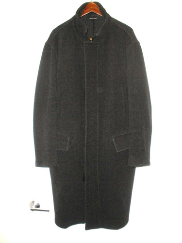 BURBERRY UOMO XL CAPPOTTO INVERNALE LANA GRIGIO Made in England