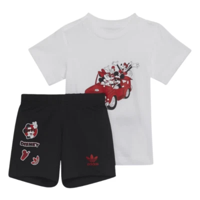 Set Adidas Disney Mickey HF7538 bambino 100% cotone estate 2025 - Immagine 1 di 4