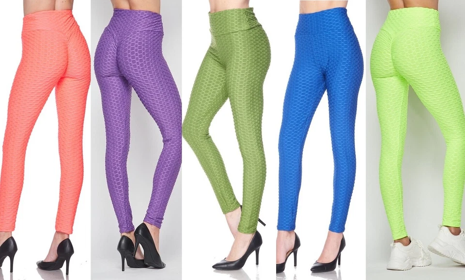 New Women's Solid High Waist Scrunch Butt Lifting Leggings - Image 1 of 1
