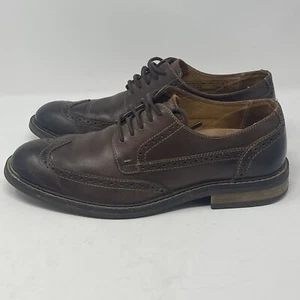 Vionic Bruno Shoes Mens 9 Brown Leather Wingtip Brogue Lace Up Derby Oxford - Picture 1 of 13