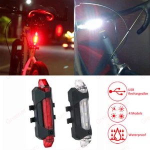 2stk USB Fahrradlampe LED Fahrrad Licht Fahrradbeleuchtung Fahrad Rücklicht DE