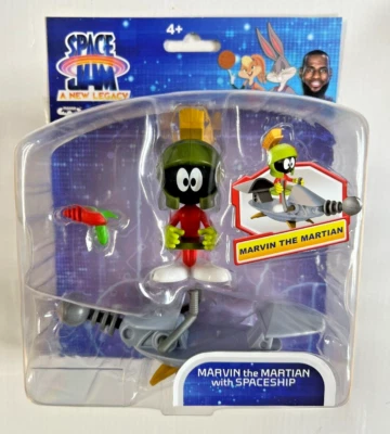 Space Jam 2: A New Legacy Marvin The Martian With Spaceship 4" Toy Figurine - Image 1 of 2
