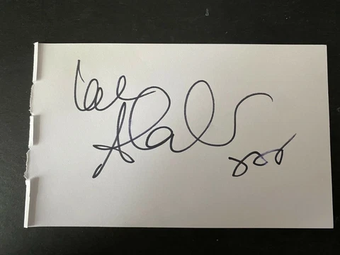 ALAN CARR - COMEDY ENTERTAINER & TV SHOW HOST - EXCELLENT SIGNED WHITE CARD Cover