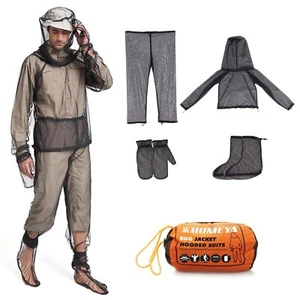 Bug Jacket L/XL Anti Mosquito Netting Suit with Zipper on Hood Ultra-fine Mes... - Picture 1 of 7