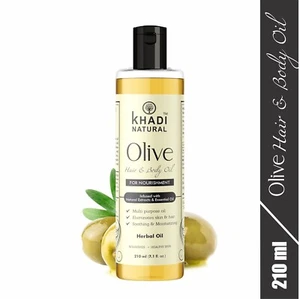 Khadi Natural Olive Herbal Hair & Body Oil - 210 ml (Pack of 4) Free Shipping - Picture 1 of 6