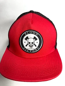 NWOT Red Blood Victory Clothing Co. Skull Snapback Baseball Cap - Picture 1 of 5