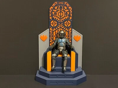 Trono de Guerrero Star Wars Serie Negra Escala 1:12 Con Pared Foto 1 de 2