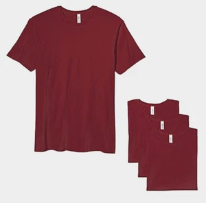 3 Pack Men's Sz 2XL Fine Jersey  Short Sleeve T Shirt - Maroon XXL AquaGuard - Picture 1 of 1