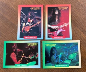 TESTAMENT ROCKCARDS BROCKUM 1991 MUSIC TRADING CARD LOT 4 CHRISTIAN, CLEMENTE - Picture 1 of 2