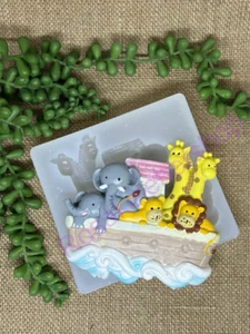 Arche Noah - Tiere auf dem Boot Handarbeit Silikonform Handarbeit zum Basteln - Bild 1 von 7