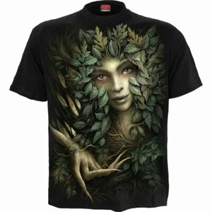 SPIRAL DIRECT WOODLAND QUEEN Top/Fantasy/Green Man/Tree/Angel/T Shirt - Picture 1 of 2
