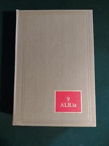 American Law Reports Vol 9 ALR 3d Cases & Annotations (HC 1966) & supplement - Imagen 1 de 12