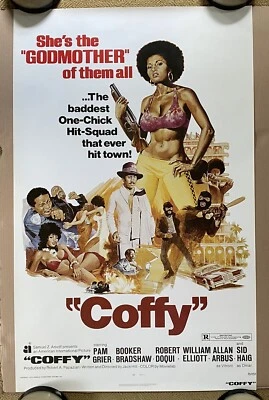 Coffy Movie Poster Pam Grier Vintage Black Panther Of Harlem Godmother 1973 - image 1 of 4