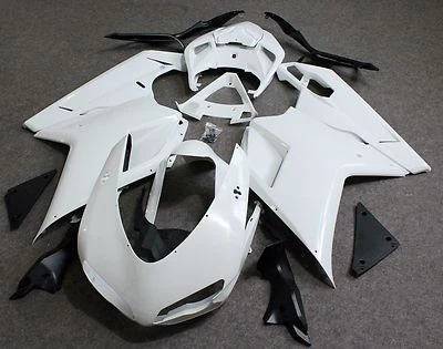 Fit for Ducati 848 1098 1198 2007-11 Unpainted Drilled ABS Bodywork Fairing Kit  - Image 1 of 4