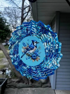 BLUE JAY 10" 3D WIND SPINNER - Picture 1 of 3